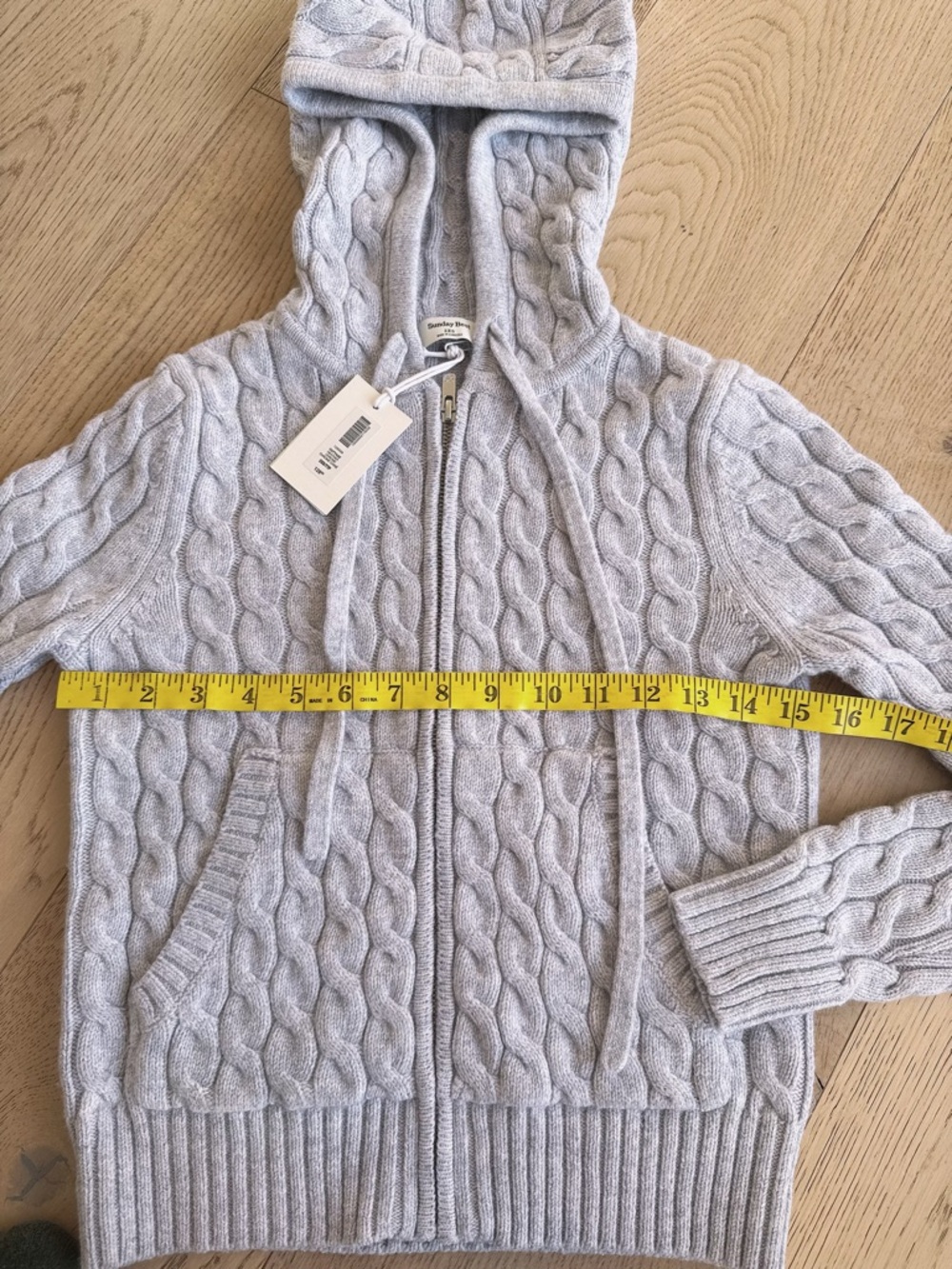 NWT 128599 Aritzia Sunday best cottage heather Chrome XXS sweater cardigan - Picture 3 of 5